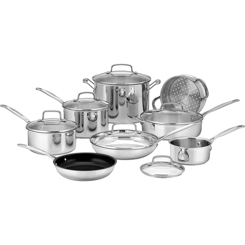 Cuisinart 77-14N Chef's Classic Stainless 14-Piece Set, Stainless Steel