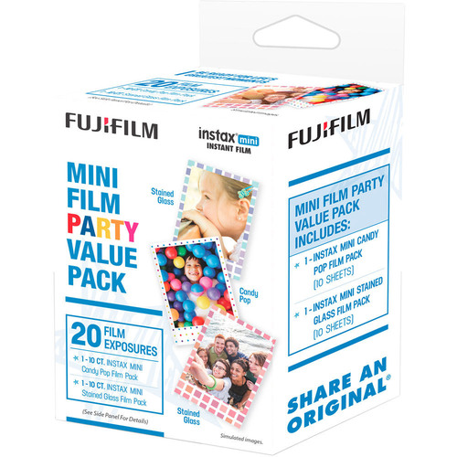 Fujifilm INSTAX Mini Film Party Value Pack (20 Exposures) - 600017170