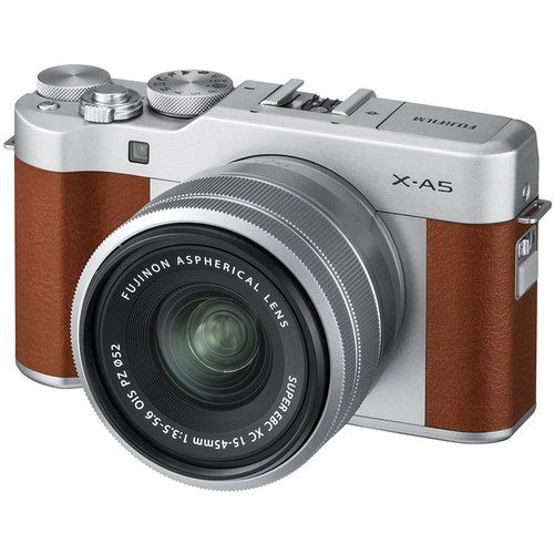 Fujifilm X-A5 Mirrorless Digital Camera w/ XC 15-45mm f/3.5-5.6 OIS PZ Lens Kit (Brown)