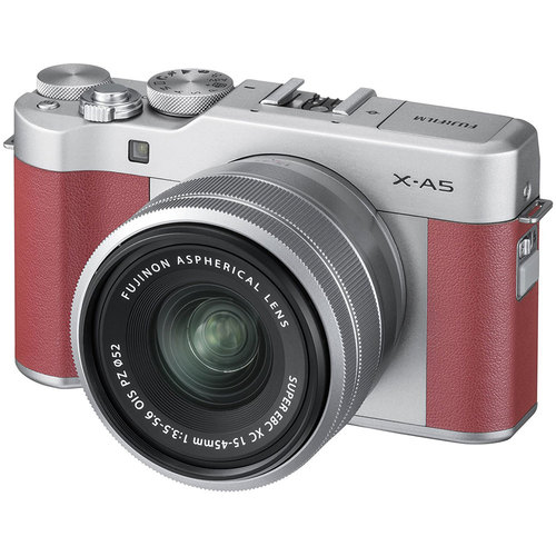 Fujifilm X-A5 Mirrorless Digital Camera w/ XC 15-45mm f/3.5-5.6 OIS PZ Lens Kit (Pink)