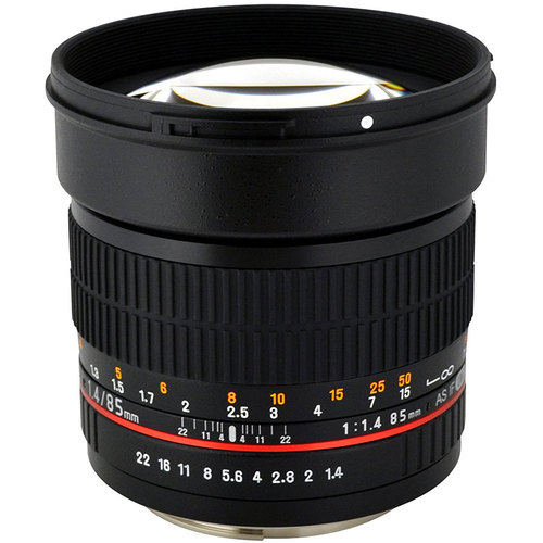 Rokinon 85mm F1.4 Full Frame Aspherical Lens for Canon EF Camera Mounts