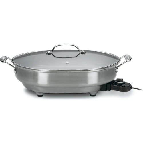 Cuisinart CSK-150 1500W Nonstick Electric Skillet, Brushed Stainless (CSK-150)