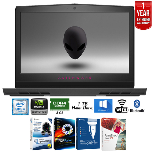 Alienware AW17R-47003SLV 17.3` i7-7700HQ Gaming Laptop+Software Bundle+Extended Warranty