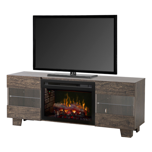 Dimplex Max Electric Fireplace & Media Stand- Elm Brown