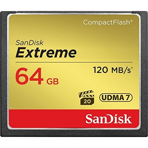 Sandisk SDCFXS-064G-A46 64GB CF Extreme CompactFlash Memory Card