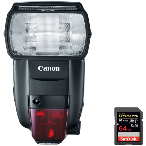 Canon 600EX II-RT Speedlite Professional Flash + Sandisk 64GB Memory Card