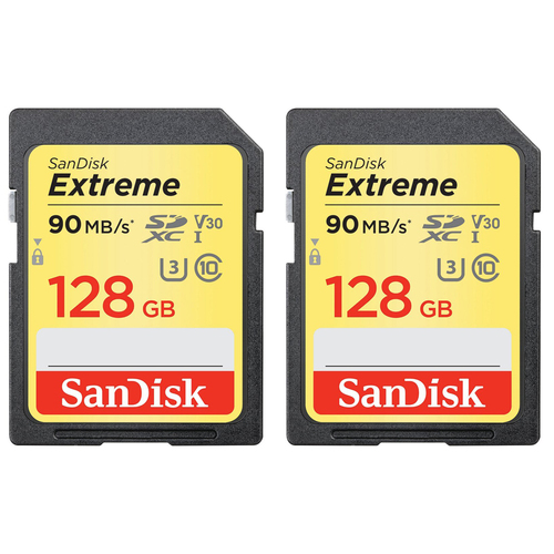 128GB Extreme SD Memory UHS-I Card 2-Pack Bundle