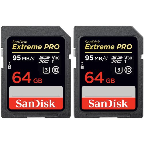 Extreme PRO SDXC 64GB UHS-1 Memory Card 2-Pack Bundle