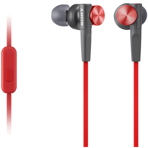 Sony XB50AP Extra Bass In Ear Earbud Headphones with Microphone - MDRXB50AP/R (Red)