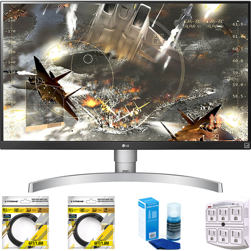 LG 27` Class 4K UHD IPS LED Monitor with HDR 10 2018 Model with Cleaning Bundle