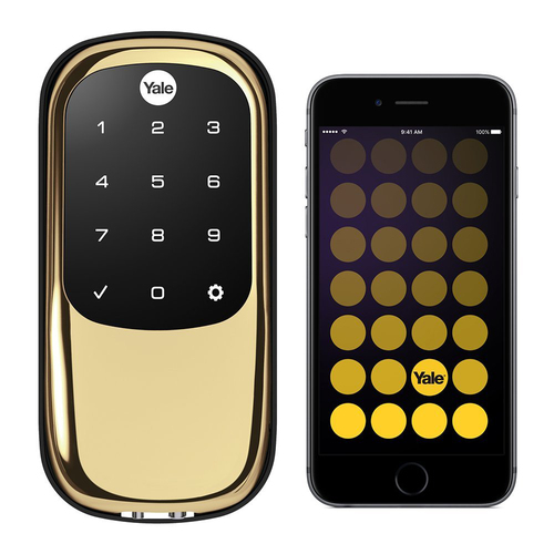 Yale Locks Assure Lock Key Free Touchscreen with iM1 - HomeKit Enabled - Polished Brass
