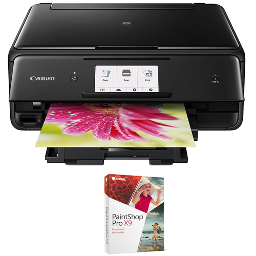 Canon PIXMA TS8020 Wireless All-In-One Printer,Scanner & Copier Black+Paint Shop