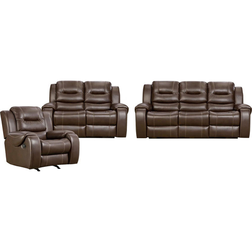 Cambridge Clark 3-Piece Living Room Furniture Set: Sofa Loveseat Recliner - 98503A3PC-UM