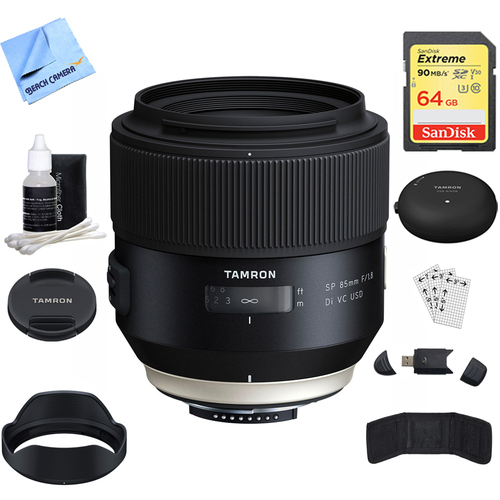 Tamron SP 85mm f1.8 Di VC USD Lens for Nikon DSLR (F016) + Accessories Bundle