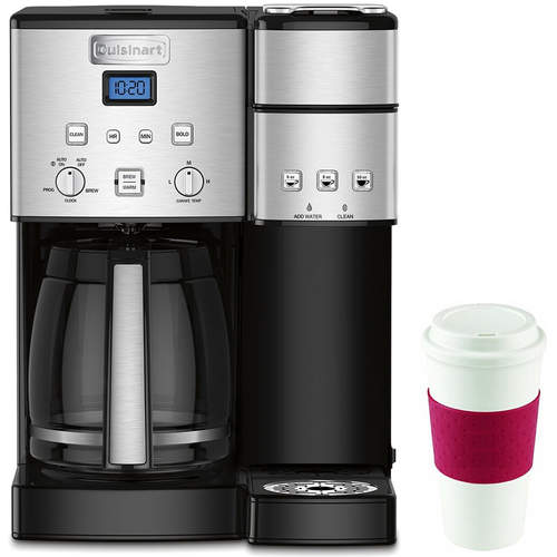 Cuisinart 12-Cup Coffee Maker and Single-Serve Brewer (SS-15) w/ 16 Oz Reusable Mug Red
