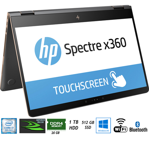 Hewlett Packard Spectre x360 - 15-bl112dx 15.6` Intel i7-8550U Laptop - (Certified Refurbished)