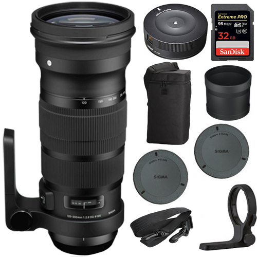 Sigma 120-300mm F2.8 DG OS HSM Telephoto Zoom Lens for Nikon w/ USB Dock Bundle