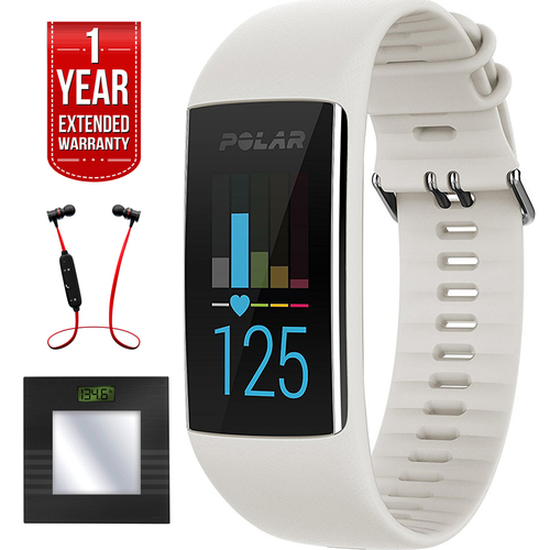 Polar A370 Fitness Tracker Wrist Based Heart Rate GPS via Phone+Headphone Bundle