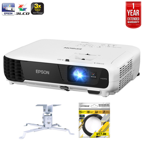 Epson EX5240, XGA, 3200 Lumens 3LCD Projector +Refurbished Extended Warranty Pack