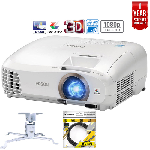 Epson PowerLite Home Cinema 2045 3D HD Projector +Refurbished Extended Warranty Pack