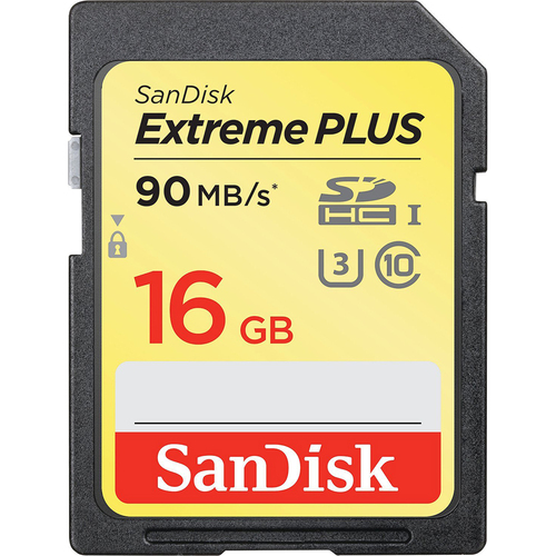 WDT - RETAIL FLASH USB 16GB EXTREME PLUS SDHC UHS-I 90/60MB/S
