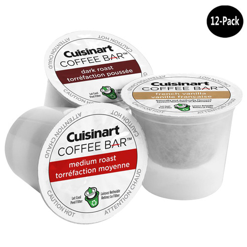 Cuisinart Coffee Bar K Cup Single Serve Capsules 12 Count (For All K-Cup Machines)