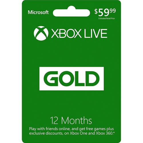 Microsoft Xbox Live Cards 12 Months - 33632