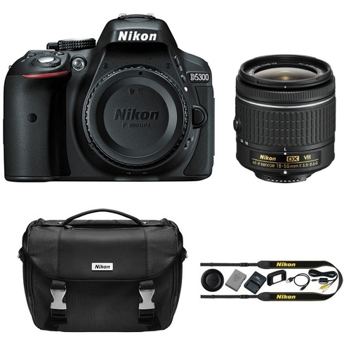 Nikon Refurbished D5300 DX-Format Digital 24.2 MP SLR with AF-P 18-55mm VR Lens
