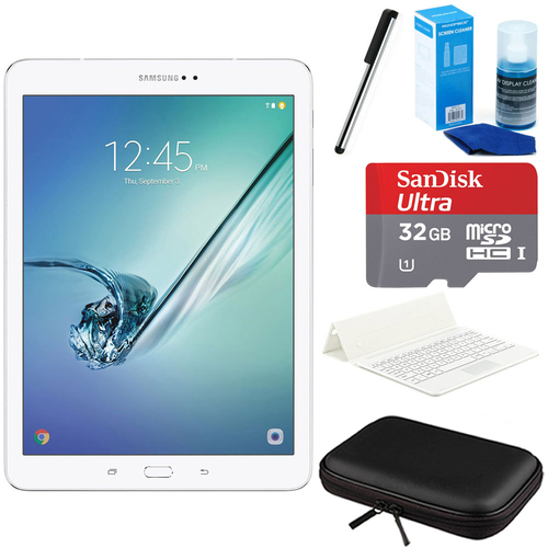 Samsung Galaxy Tab S2 9.7-inch Wi-Fi Tablet (White/32GB) w/ White Keyboard Cover Bundle