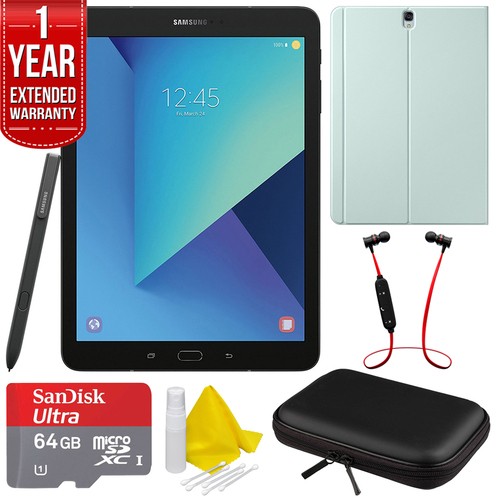 Samsung Galaxy Tab S3 9.7` Tablet with S Pen - Black w/ Extended Warranty Bundle