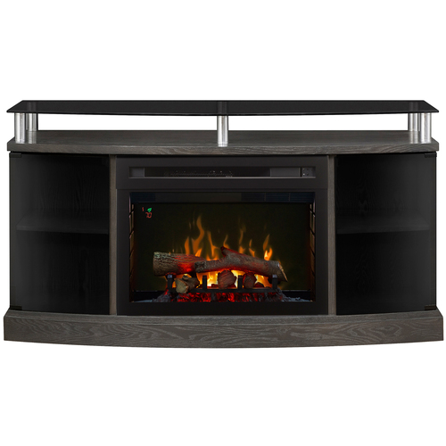 Dimplex Electric Fireplace - Windham (with logs) Silver Charcoal