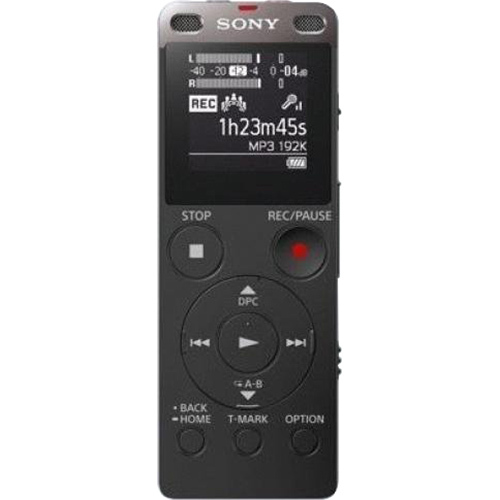 Sony ICD-UX560BLK Stereo Digital Voice Recorder (Black) w/Built-in USB (OPEN BOX)