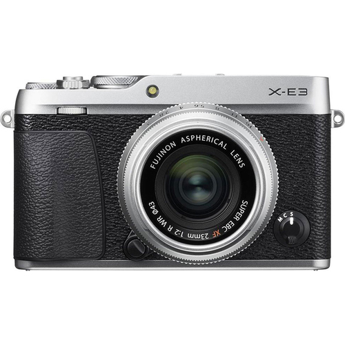 Fujifilm X-E3 24.3 MP Mirrorless Digital Camera (Slvr) w/XF 23mm F2 WR Lens (OPEN BOX)