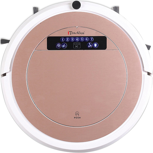 iTouchless UV-C Sterilizer Robot Vacuum Cleaner with HEPA Filter (Rose Gold) (OPEN BOX)