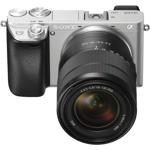 Sony ILCE-6300M/S a6300 4K Mirrorless Camera w/ 18-135mm f/3.5-5.6 Lens - (Silver)