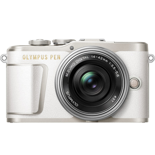 Olympus PEN E-PL9 Pearl White Body, Silver 14-42mm F3.5-5.6 EZ Lens Kit