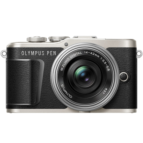 Olympus PEN E-PL9 Onyx Black Body, Silver 14-42mm F3.5-5.6 EZ Lens Kit