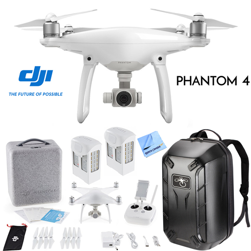 DJI Phantom 4 Quadcopter Drone w/ Hardshell Backpack + Spare Battery Bundle