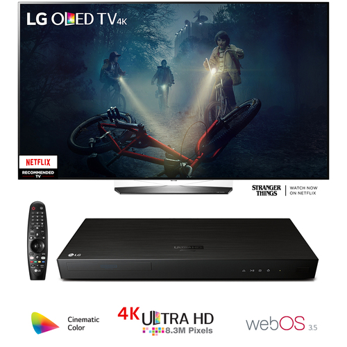 LG OLED65B7A 65 inch OLED TV + 4K UHD Blu-ray Player Free Next Day Delivery Bundle
