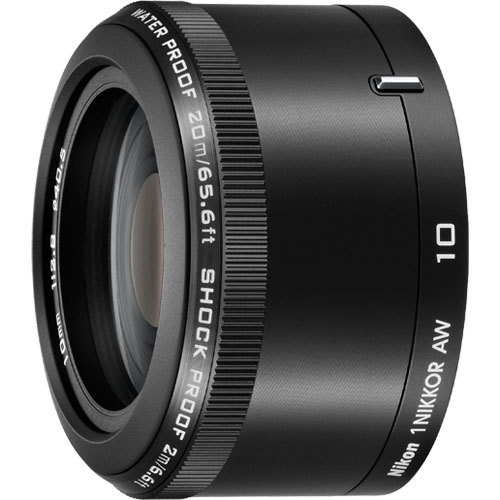 Nikon 1 NIKKOR AW 10mm f/2.8 Lens Black - Manufacturer Refurbished