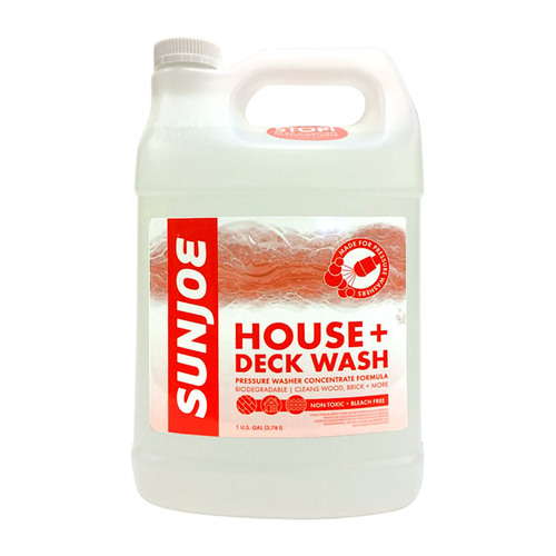 Sun Joe House + Deck All-Purpose Pressure Washer Rated Concentrated Cleaner, Clear 1 Gal