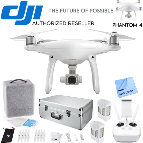 DJI Phantom 4 Quadcopter Drone Bundle with Extra Battery + Aluminum Case