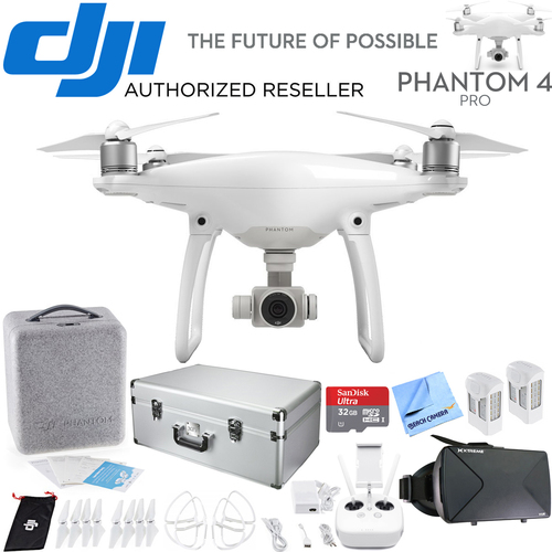 DJI Phantom 4 Pro Quadcopter Drone - CP.PT.000488 -Carrying Case Bundle Xtra Battery