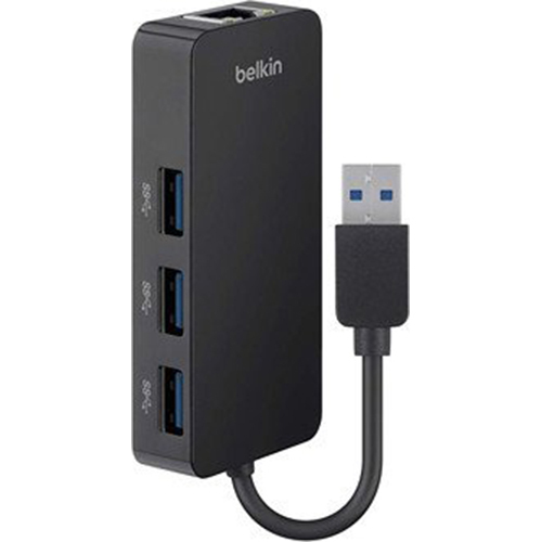 Belkin 3 Port USB Hub w Ethernt Adptr