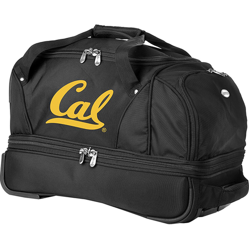 Denco 22-Inch Drop Bottom Rolling Duffel Luggage, Black - California Golden Bears
