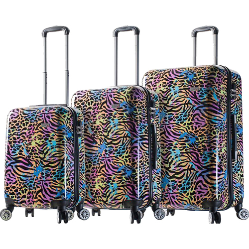 Mia Viaggi Italy Hardside Luggage 3 Piece (20`/24`/28`) Nested Spinner Set - Pop Animal