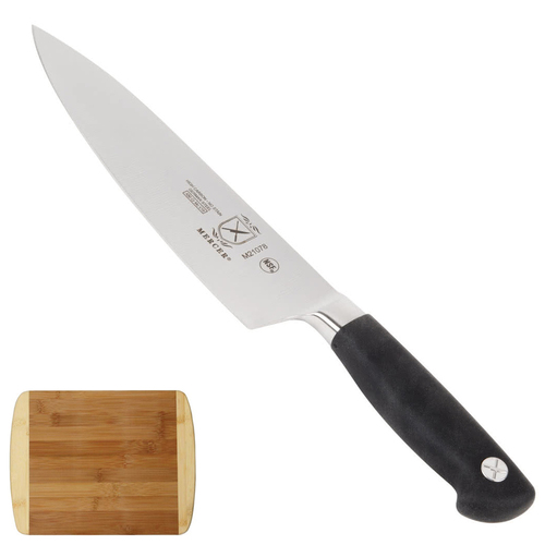 Mercer Culinary M21078 8` Chef's Genesis Short Bolster w/Premium Cutting Board