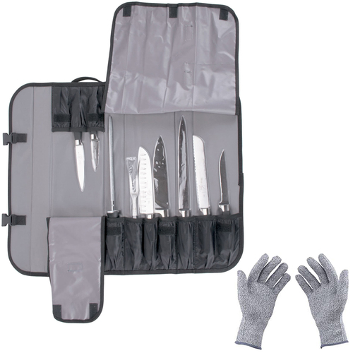Mercer Culinary Genesis 10-Piece Forged Knife Set with Case & Protective Gloves