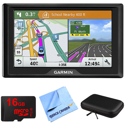 Garmin Drive 61 LMT-S GPS Navigator with Driver Alerts USA w/ Memory Card Bundle