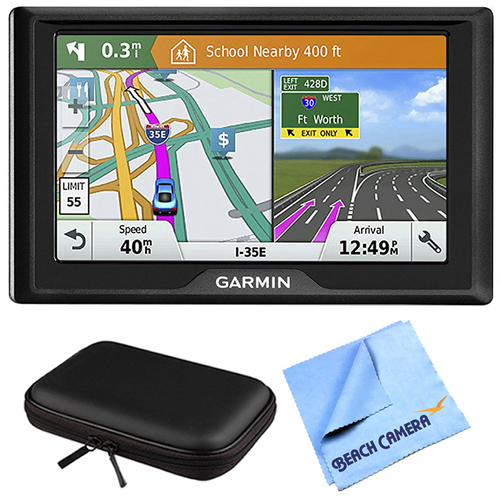 Garmin Drive 61 LM GPS Navigator with Driver Alerts USA with Case Bundle